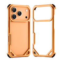 Coque de téléphone à cadre métallique ultra mince avec compatibilité de charge magnétique sans fil, minimaliste antichoc pour iPhone 17 Pro