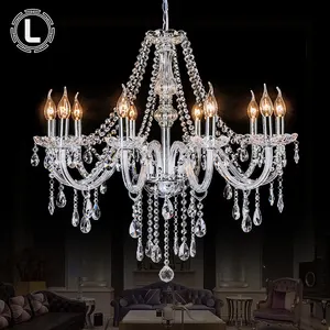 大型ホテルロビーシャンデリア装飾ヨーロッパヴィンテージ高級LEDガラスモダンクリスタルシャンデリア照明とランプ