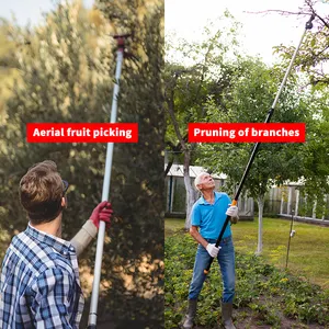 HOFI Teleskopstangen Fruchterntewerkzeug hochstiftige Kohlenstofffaser langer Ständer 20 m/16 m für Palmöl- und Kokosnusserntemaschine