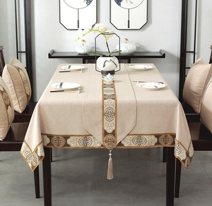 YongHo moderno lino europeo americano olio-protezione lavabile sala <span class=keywords><strong>da</strong></span> pranzo tovaglia per banchetti Hotel - Product Image 2