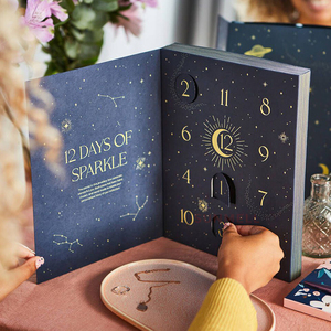 Tùy Chỉnh Hình Dạng Cuốn Sách 12-Ngày Advent Lịch Hộp Giá Bán Buôn Giáng Sinh Đồ Trang Sức Bao Bì Matt Cán Dập Nổi Cho Đồng Hồ - Product Image 2