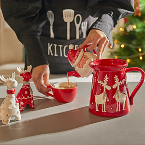 Ensemble tasse et soucoupe en céramique Père Noël, théière et carafe à lait créatives, service à thé en relief pour le thé de l'après-midi - Product Image 3