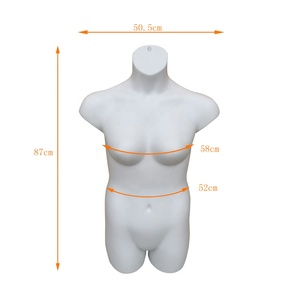 Maniquí colgante de plástico de tamaño grande, maniquí de medio cuerpo (987-blanco) - Product Image 1
