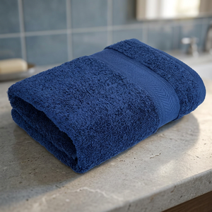 Serviette de bain rectangulaire en peluche douce de couleur bleu marine ORCHID, pour nouveau-né, utilisation domestique, douce pour la peau, hypoallergénique - Product Image 1