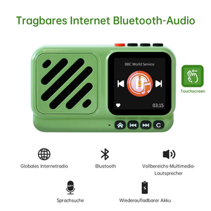 Haut-parleur portable intelligent sans fil pour l'extérieur, mini, avec radio FM, écran tactile, pour téléphone portable, scène, compatible V5.3 IPX5 - Product Image 1