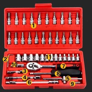 Fournisseur direct d'usine, ensembles d'outils de réparation automobile de 46 pièces (petite boîte) pour une utilisation domestique, vente en gros disponible en grandes quantités - Product Image 3