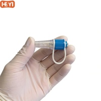HEYI Connecteur stérile vétérinaire à double lumière avec capuchon Luer Lock, attache de retenue et poignée antidérapante pour poche à urine, 40 pièces