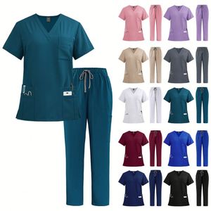 Uniformes de Hospital con Logotipo Personalizado, Blusa de Enfermera con Lazo en la Cintura, Pantalones Rectos, Uniforme para Quirófano, Doctora, Enfermera, Trajes de Enfermera para Mujer - Product Image 4