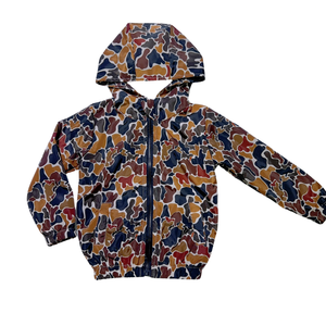 Giacca a vento impermeabile con cerniera personalizzata di alta qualità per bambini Bomber invernale con stampa mimetica - Product Image 4