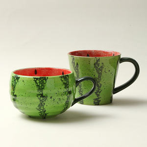Ceramic Watermelon Mugs <b>Large</b> Capacity Fruit Pattern Milk <b>Cups</b> For Home Party Use - Product Image 1