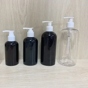 4 унции, 8 унций, 16 унций, прозрачные пластиковые бостонские круглые бутылки для шампуня из ПЭТ, гелевые бутылки для рук