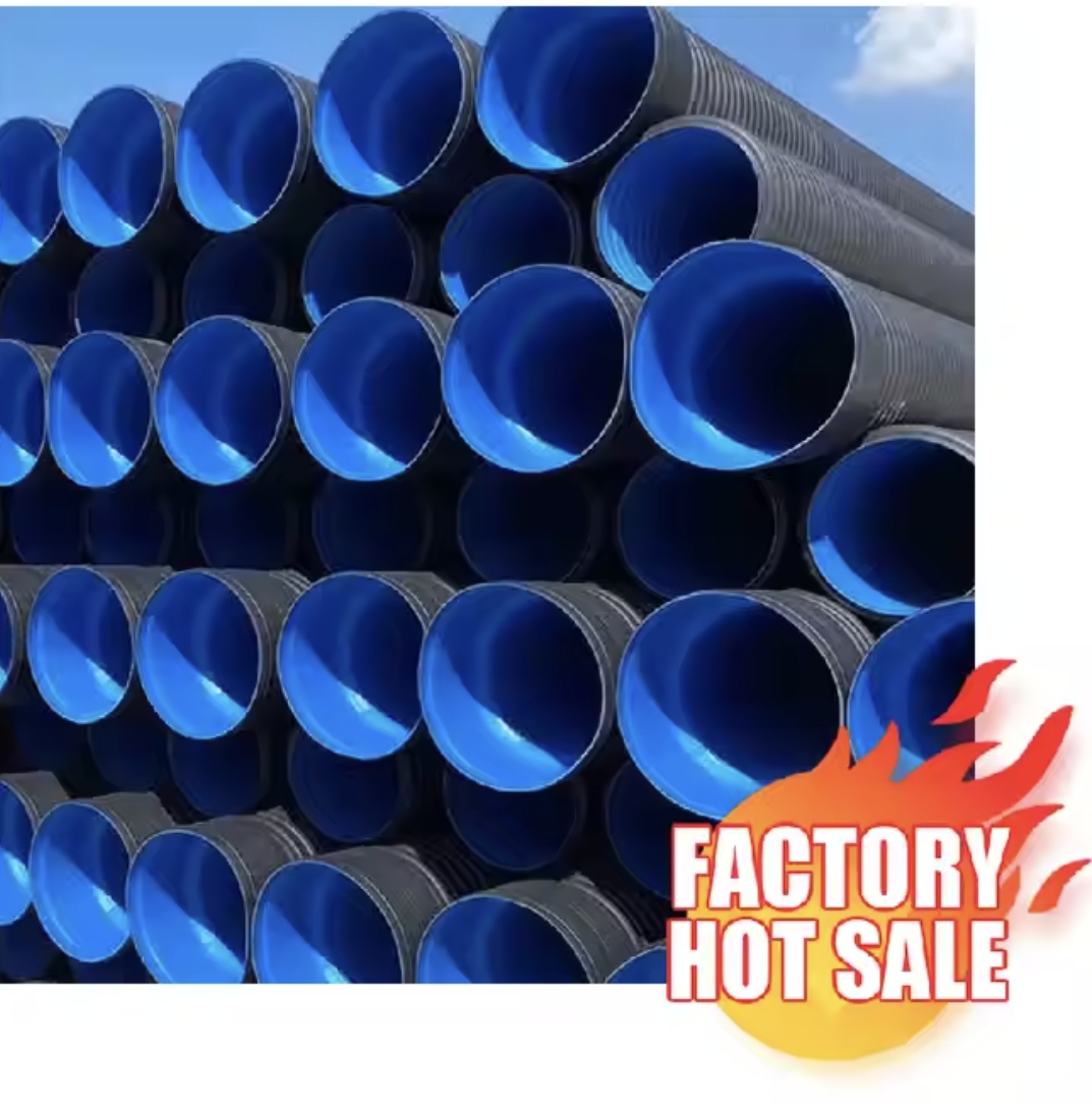 Высокое качество HDPE гофрированная пластиковая дренажная труба 300/400/800/900 SN 8 спиральных размеров длиной 6 метров лучшие цены