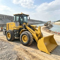 Chargeuse sur pneus fiable de 21 tonnes, 235 CV, 4x4, diesel, grande benne, machine de terrassement pour travaux en carrière