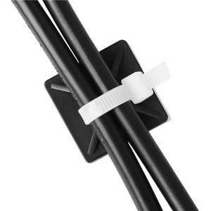 Clips de <span class=keywords><strong>fixation</strong></span> carrés en PP blanc et noir pour la gestion des câbles - Product Image 3