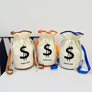 Segno del dollaro per bambini pirata a tema bomboniere rapinatore capitano Cosplay oggetti di scena con dolcetti <span class=keywords><strong>borsa</strong></span> di tela di Halloween con coulisse - Product Image 1