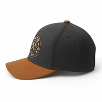 Sombrero de algodón de dos tonos de cinco paneles de alta calidad personalizado al por mayor, gorra de béisbol para deportes al aire libre para hombres y mujeres con logotipo bordado personalizado