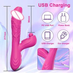 Vibrador de Conejo 3 en 1 con Punto G, 10 Vibraciones, <span class=keywords><strong>Dildo</strong></span> Potente, Estimulador de Clítoris con Pulsaciones, Masajeador, Juguetes Sexuales para Adultos - Product Image 2