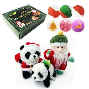 Boules de bain personnalisées OEM ODM pour Noël, jouets de bain moelleux, bombes de bain pour enfants, poupée de Noël parfumée à la lavande - Product Image 1