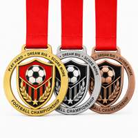Fabricant de médailles, conception de logo, médailles sportives personnalisées en alliage de zinc plaqué or, argent, cuivre, design 3D, forme personnalisée, médailles de football