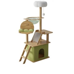 Fornitura Diretta: Albero per Gatti Moderno e Lussuoso in Sisal, con Struttura per Arrampicata, Cuccia Integrata, Tiragraffi e Capsula Spaziale per Gatti - Product Image 6