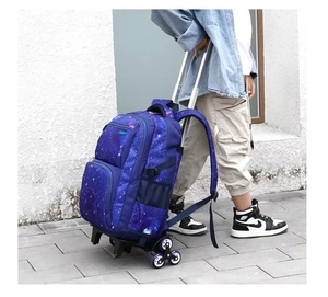 Mochila con <span class=keywords><strong>ruedas</strong></span> para niños personalizada al por mayor, bolsa de almuerzo con <span class=keywords><strong>ruedas</strong></span> 3 en 1 para niños, conjunto de mochila escolar para niños pequeños - Product Image 3