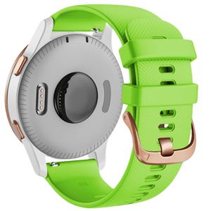 BEEFLYPOWER หัวเข็มขัดสีโรสโกลด์ 18 20 22 มม.สายนาฬิกาซิลิโคนสำหรับการ์มิน วีโวแอคทีฟ 3 เอส//วีโวมูฟ ฟอร์รันเนอร์ 245 สายสร้อยข้อมือ - Product Image 5