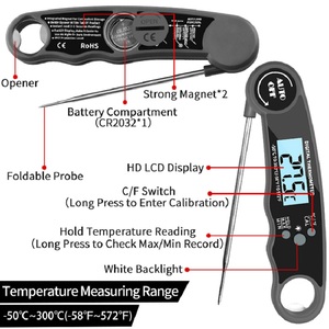Wholesale Griller Instant Read Meat Digital <b>Thermometer</b> Waterproof with Backlight & Calibration for Kitchen Outdoor Cooking BBQ - Product Image 2