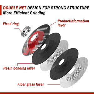 Disques abrasifs 4,5'' * 7/8 Premium haute qualité type 29 pour meuleuse d'<span class=keywords><strong>angle</strong></span>, disques de ponçage de 4 1/2 pouces avec une épaisseur de 6 mm - Product Image 3