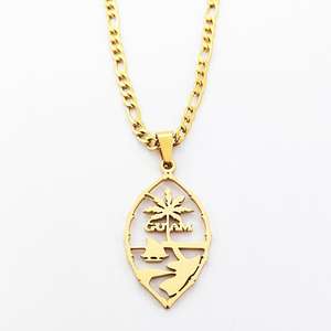 गुआम हार Joyas Acero Inoxidable गुआम गहने सेट 14k सोने Joyeria <span class=keywords><strong>Fina</strong></span> डे Acero Inoxidable डे चीन सामान टूम - Product Image 4