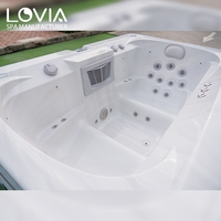 Modèle tendance 2-en-1 : Baignoire de massage chaud et froid, Bain à remous extérieur, Bain de glace, Baignoire de plongeon froid, Baignoire à remous extérieure chaud et froid