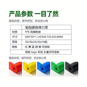 Bandes de résistance McCa en TPE multifonctionnelles pour le yoga et l'entraînement de force, adaptées à tous les âges - Product Image 3