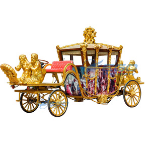 Carruaje Dorado Real de Alta Calidad para Bodas, Elegante Carruaje de Cenicienta, Carruaje de Princesa para la Familia Real - Product Image 1