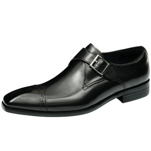 Zapatos de Vestir Monk Strap para Hombre, Punta Cuadrada, Cuero Genuino, Correa con Hebilla, Oficina, Carrera, Todas las Temporadas - Product Image 5