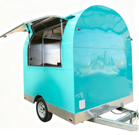 Camion de restauration mobile avec cuisine complète, mini remorque alimentaire portable, chariot à pizzas et desserts, kiosque à café, remorque à glaces