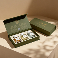 Boîte cadeau de parfum de luxe écologique en matériaux recyclés - Emballage de coffret de parfum avec fermeture magnétique - Boîtes de découverte à étiquette privée