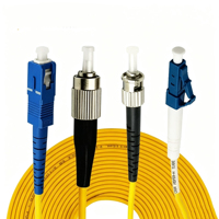 SZADP/OEM Cordon de raccordement optique monomode SC-SC 9/125 Simplex 3M de haute qualité avec gaine PVC/LSZH, connecteurs SC/LC/ST/FC UPC
