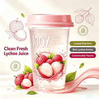 Fabrieksleverancier Wegwerp Bekers Verpakking Geurige Lychee Sap Drank Zoete Natuurlijke Fruitdrank