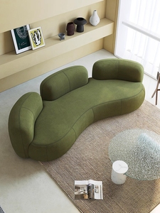Ánh sáng sang trọng kem phong cách sofa vải căn hộ nhỏ phòng khách bông nhung kẹo nhà tối giản boucle sofa bộ - Product Image 6