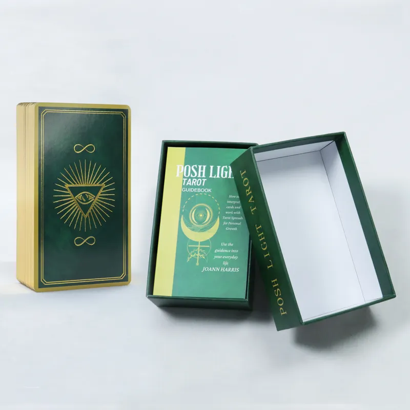 تصميم المصنع الخاص بك بطاقات تاروت الأوراق شعار مخصص ذهب ورق فويل بطاقات التاروت بطاقة مصنع طباعة الفاخرة