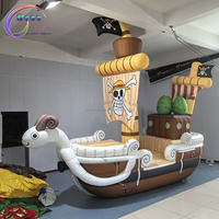 Barco Pirata Inflable Gigante con Cabeza de Oveja, una Decoración Ideal para Entretenimiento