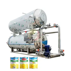 Industrieller Lebensmittelsterilisator / Restmaschine für Glas Gläser Blechdose Reststerilisator Autoclave Dampfsterilisator