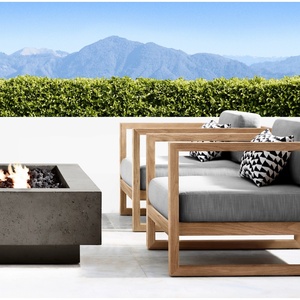 Canapé en teck, mobilier d'extérieur moderne de luxe, mobilier de jardin en teck pour projets hôteliers - Product Image 1