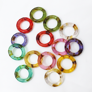 Modern High Quality Eco-Friendly Resin <b>Epoxy</b> Crafted Napkin Rings Set American Style Colorful Design Durable Wedding <b>Table</b> - Product Image 1