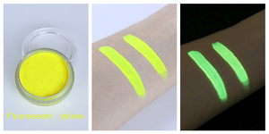 สีเพ้นท์หน้าและผิวกายแบบล้างออกได้ OEM Professional 3G สูตรน้ำ เรืองแสงในที่มืด ใช้กับแสงยูวี อุปกรณ์เพ้นท์ร่างกาย - Product Image 3
