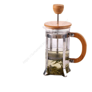 Vente en gros : Petite cafetière à piston en verre borosilicaté de haute qualité, presse à thé à la française - Product Image 5