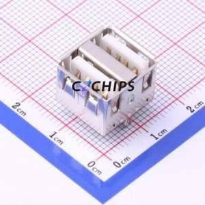 907-412A1011Y10210 USB Connector Through hole Component (THT) Connector Type-A USB 2.0 Female Through Hole - Product Image 1