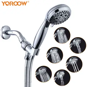 Yoroow高品质现代ABS多功能高压手持淋浴6种功能手持式淋浴组合浴室