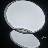 Décoration de plafond en PVC 3D moderne pour la maison intelligente, bureau, intérieur, télécommande, éclairage LED rond, corniche