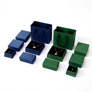 Boîte à bijoux en carton A1 bleu-vert avec doublure en velours, motif floral, style romantique, forme carrée ou rectangulaire, petite boîte - Product Image 4