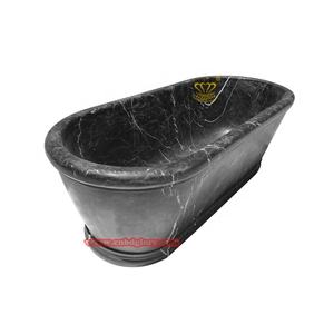 Eigentijdse Luxe Vrijstaande Marmeren Badkuip Ovaal Patroon Met Overloop Natuursteen Voor Badkamer Keuken Villa Park Gebruik - Product Image 2